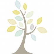 Preisvergleich für Wandtattoos: Wandtattoo Pastell Baum Wandtattoos mehrfarbig Gr. 45 x 60