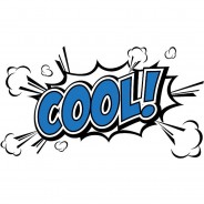 Preisvergleich für Wandtattoos: Wandtattoo Sprechblase Cool Wandtattoos blau Gr. 160 x 88