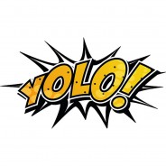 Preisvergleich für Wandtattoos: Wandtattoo Sprechblase Yolo Wandtattoos gelb Gr. 80 x 44
