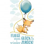 Preisvergleich für Wandtattoos: Wandtattoo Sprüche Fuchs - Fliege zum Glück und zurück Wandtattoos mehrfarbig Gr. 66 x 120