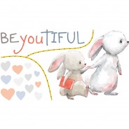 Preisvergleich für Wandtattoos: Wandtattoo Sprüche Hasen - BeYOUtiful Wandtattoos mehrfarbig Gr. 200 x 110