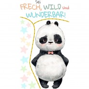 Preisvergleich für Wandtattoos: Wandtattoo Sprüche Panda Sterne - Frech, wild, wunderbar Wandtattoos mehrfarbig Gr. 99 x 180