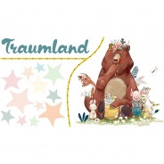Preisvergleich für Wandtattoos: Wandtattoo Sprüche Waldtiere auf Wiese - Traumland Wandtattoos mehrfarbig Gr. 160 x 88