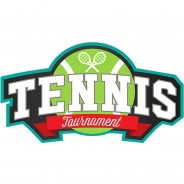 Preisvergleich für Wandtattoos: Wandtattoo Tennis Tournament Schriftzug Wandtattoos mehrfarbig Gr. 160 x 88