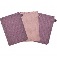Preisvergleich für Heimtextilien: Waschhandschuh 3er Set, At home rosa, 15 x 21 cm