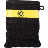 Preisvergleich für Heimtextilien: Waschhandschuh BVB, schwarz, 16 x 21 cm