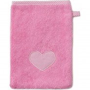 Preisvergleich für Heimtextilien: Waschhandschuh Hearts pink