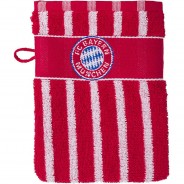 Preisvergleich für Heimtextilien: Waschhandschuh Mia san mia rot/weiß