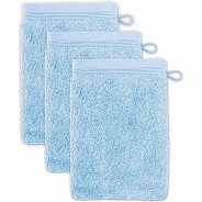 Preisvergleich für Heimtextilien: Waschhandschuh Superwuschel 3er-Pack atlantikblau
