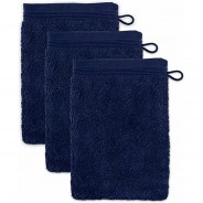 Preisvergleich für Heimtextilien: Waschhandschuh Superwuschel 3er-Pack black denim