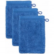 Preisvergleich für Heimtextilien: Waschhandschuh Superwuschel 3er-Pack blau