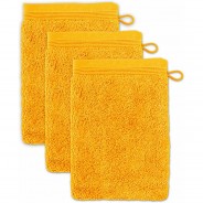 Preisvergleich für Heimtextilien: Waschhandschuh Superwuschel 3er-Pack gold