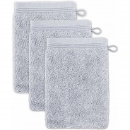 Preisvergleich für Heimtextilien: Waschhandschuh Superwuschel 3er-Pack silber