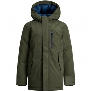 Preisvergleich für Jacken & Outdoorkleidung: Winterjacke JCOCASPAR  dunkelgrau Gr. 152 Jungen Kinder
