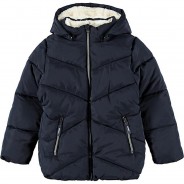 Preisvergleich für Jacken & Outdoorkleidung: Winterjacke NKFMAKE  (recycelt) dunkelblau Gr. 140 Mädchen Kinder