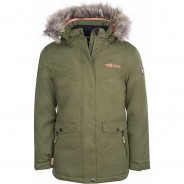 Preisvergleich für Jacken & Outdoorkleidung: Wintermantel OSLO  khaki/rosa Gr. 116 Mädchen Kinder