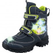 Preisvergleich für Schuhe: Winterstiefel FOOTBALL V Blinkies  blau/gelb Gr. 31 Jungen Kinder