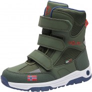 Preisvergleich für Schuhe: Winterstiefel LOFOTEN  grün/orange Gr. 32 Jungen Kinder