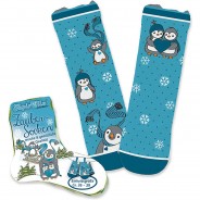 Preisvergleich für Strumpfwaren: Zaubersocken Pinguin blau