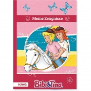 Preisvergleich für Schulbedarf: Zeugnismappe Bibi & Tina, wattiert, inkl. 10 Einlagen pink-kombi