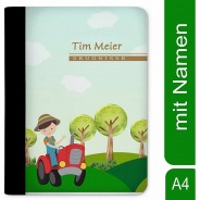 Preisvergleich für Schulbedarf: Zeugnismappe / Dokumentemappe mit Name personalisiert Bauernhof mehrfarbig