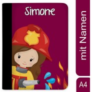 Preisvergleich für Schulbedarf: Zeugnismappe / Dokumentemappe mit Name personalisiert Feuerwehrfrau beere