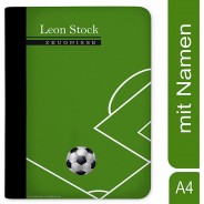 Preisvergleich für Schulbedarf: Zeugnismappe / Dokumentemappe mit Name personalisiert Fußball mehrfarbig