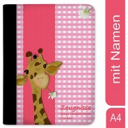 Preisvergleich für Schulbedarf: Zeugnismappe / Dokumentemappe mit Name personalisiert Giraffe Streifen Rosa rosa