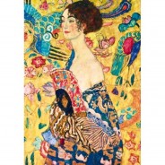 Preisvergleich für Puzzle: Bluebird Puzzle Gustave Klimt - Lady with Fan, 1918 1000 Teile Puzzle Art-by-Bluebird-60095