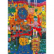 Preisvergleich für Puzzle: Bluebird Puzzle Hundertwasser - The 30 Days Fax Painting, 1996 1000 Teile Puzzle Art-by-Bluebird-60064