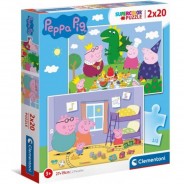 Preisvergleich für Puzzle: Clementoni Peppa Pig Supercolor Pig (2x20 Teile) 20 Teile Puzzle Clementoni-24778