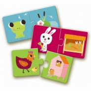 Preisvergleich für Puzzle: Djeco 10 Puzzles - Lebensraum 2 Teile Puzzle Djeco-08164