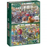Preisvergleich für Puzzle: Falcon 2 Puzzles - Motorcycle Show 500 Teile Puzzle Jumbo-11312