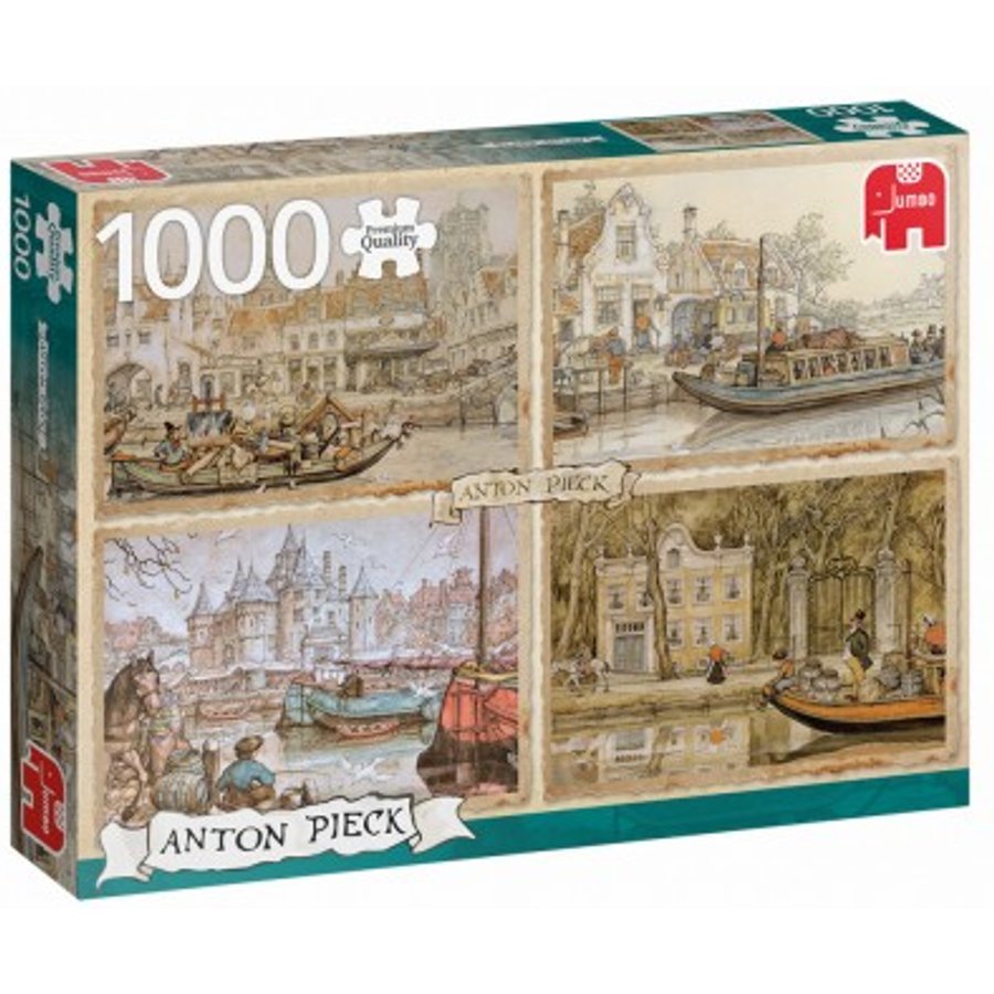 Puzzle Jumbo Anton Pieck - Canal Boats 1000 Teile Puzzle Jumbo-18855 im Preisvergleich