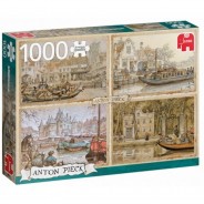 Preisvergleich für Puzzle: Jumbo Anton Pieck - Canal Boats 1000 Teile Puzzle Jumbo-18855