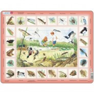 Preisvergleich für Puzzle: Larsen Rahmenpuzzle - Der Teich 48 Teile Puzzle Larsen-NA3-DE