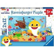Preisvergleich für Puzzle: Ravensburger 2 Puzzles - Baby Shark Explores 12 Teile Puzzle Ravensburger-05123