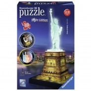 Preisvergleich für Puzzle: Ravensburger 3D Puzzle - Freiheitsstatue bei Nacht 108 Teile Puzzle Ravensburger-12596