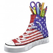 Preisvergleich für Sonstiges: 3D-Puzzle Sneaker Utensilo, H12 cm, 108 Teile, American Style
