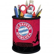 Preisvergleich für Sonstiges: 3D-Puzzle Utensilo, Ø8 x 9,5 cm, 54 Teile, FC Bayern München