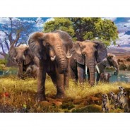 Preisvergleich für Puzzle: Elefantenfamilie