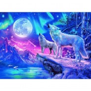 Preisvergleich für Puzzle: Wolf im Nordlicht