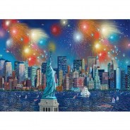 Preisvergleich für Puzzle: Schmidt Spiele Alexander Chen - Freiheitsstatue mit Feuerwerk 1000 Teile Puzzle Schmidt-Spiele-59649