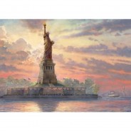 Preisvergleich für Puzzle: Schmidt Spiele Thomas Kinkade - Freiheitsstatue in der Abenddämmerung 1000 Teile Puzzle Schmidt-Spiele-59498