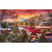 Preisvergleich für Puzzle: SunsOut Christmas Eve Camping 1000 Teile Puzzle Sunsout-30141