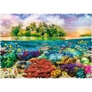 Preisvergleich für Puzzle: Trefl Crazy Shapes - Tropical Island 600 Teile Puzzle Trefl-11113