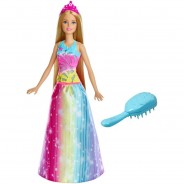 Preisvergleich für Puppen & Zubehör: Barbie Dreamtopia - Regenbogen-Königreich Haarspiel-Prinzessin, Licht & Sound