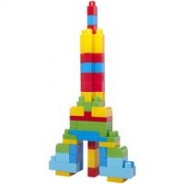 Preisvergleich für Partydekoration: Mega Bloks Bausteine-Beutel bunt (60 Teile), Steck-Bausteine Kinder, Bauklötze mehrfarbig