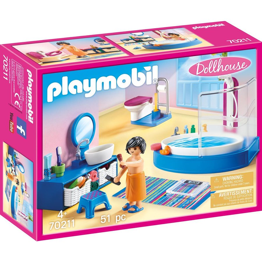 Spiele PLAYMOBIL® Dollhouse - Badezimmer 70211 im Preisvergleich