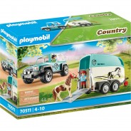 Preisvergleich für Spiele: PLAYMOBIL® Country - PKW mit Ponyanhänger 70511